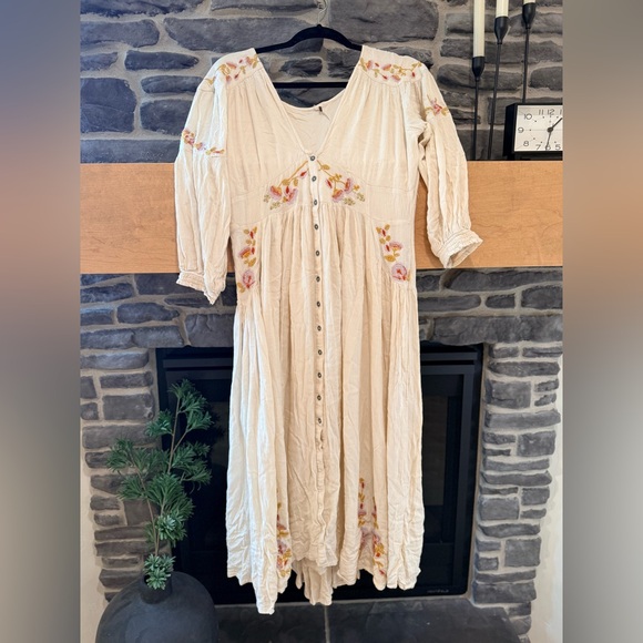 Free People Floral Embroidered Maxi Dress - Picture 3 of 4